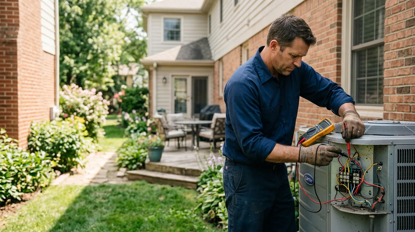HVAC technician working near Farmington, ME